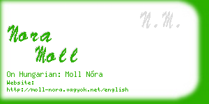 nora moll business card