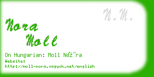 nora moll business card